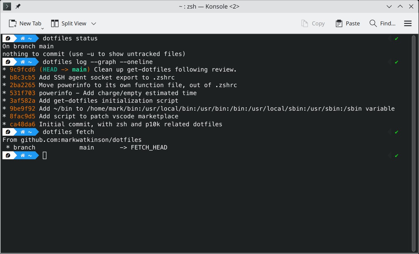 dotfiles is literally git